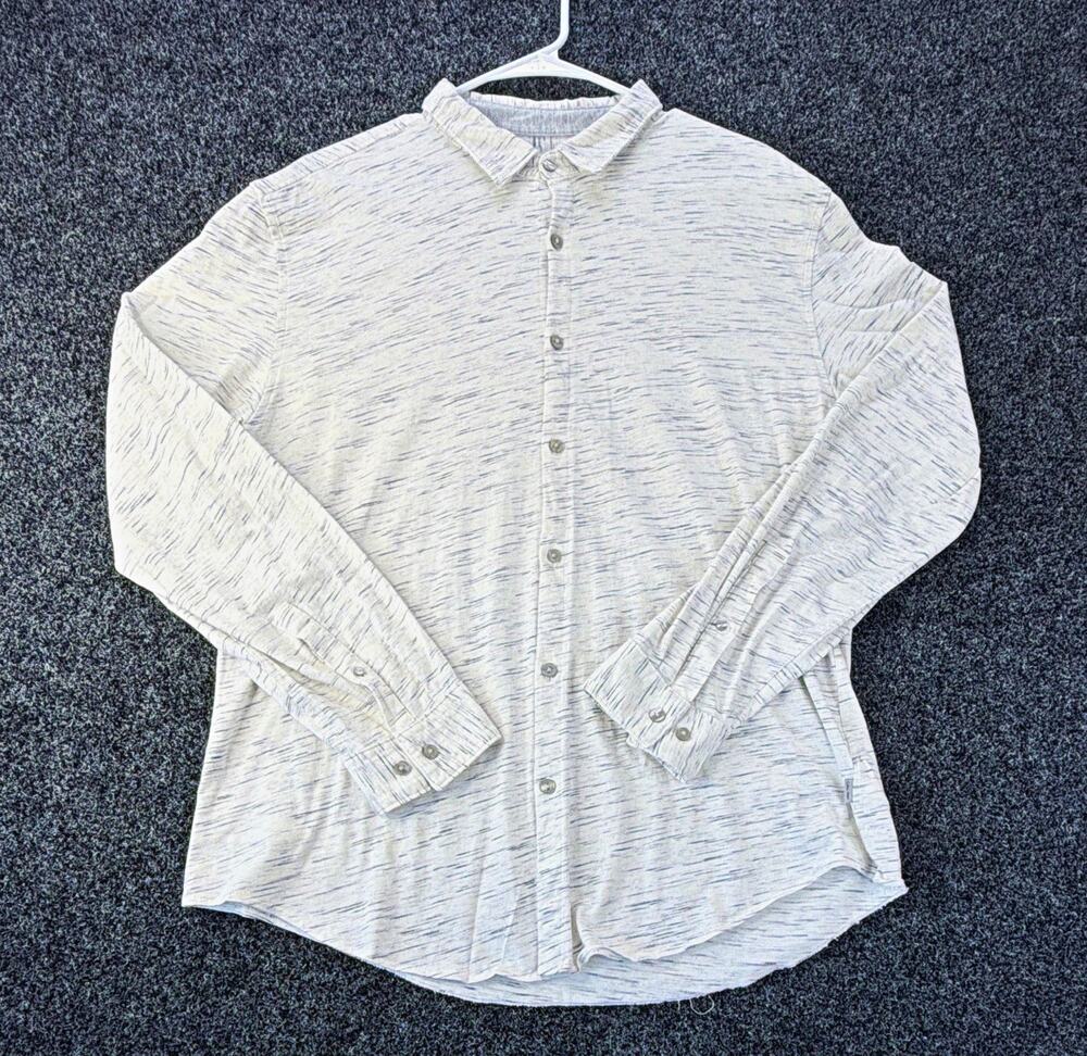 Calvin Klein Slim Fit White/Gray Heathered Dress Shirt XL 32/33
